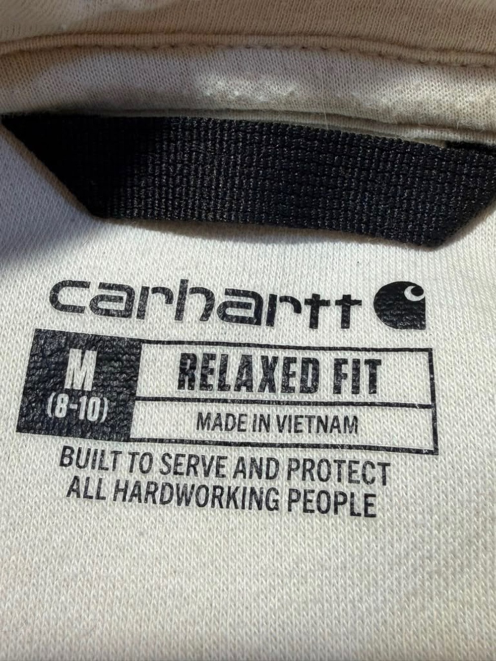 Carhartt Women’s Cream Hoodie Sweatshirt - Picture 5 of 10